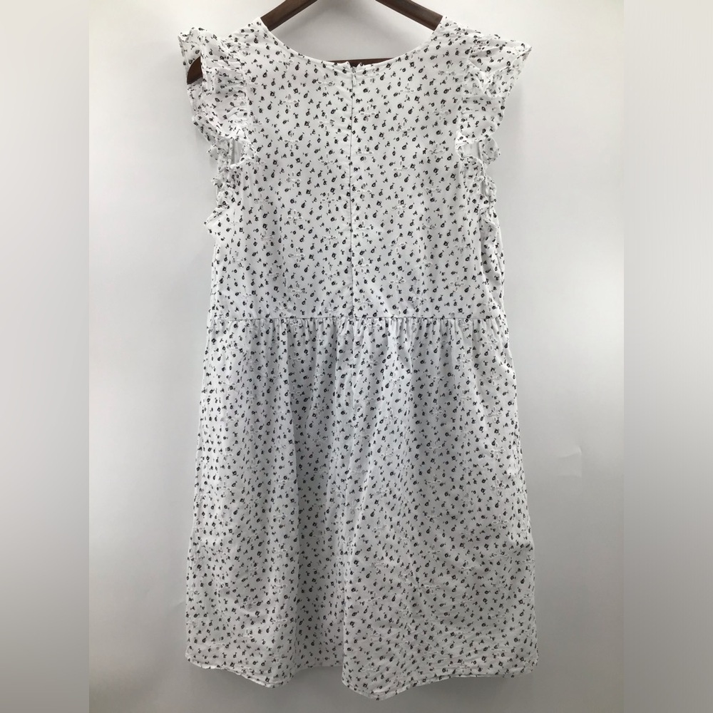 LOFT Woman’s Dress Eyelet Black Floral Pattern - Picture 4 of 11